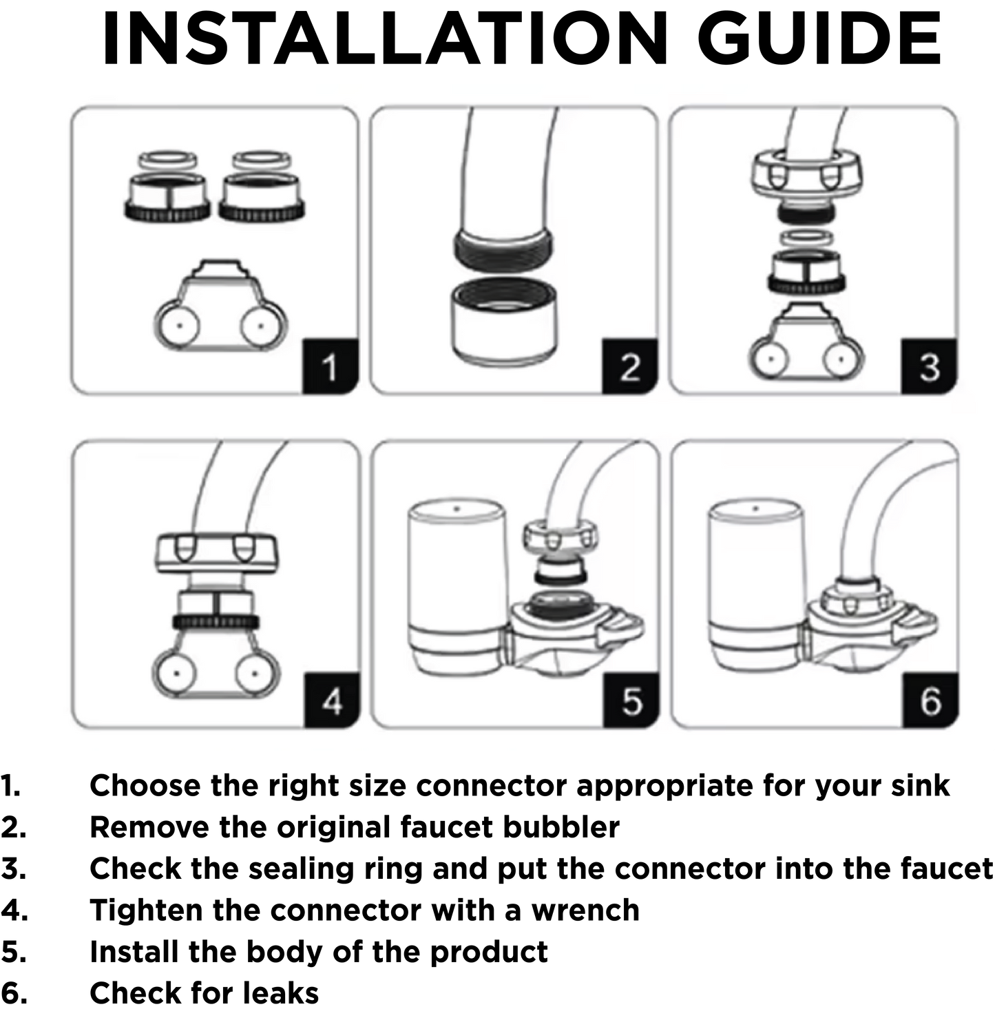 Premium Tap Water Filtration System with Ceramic