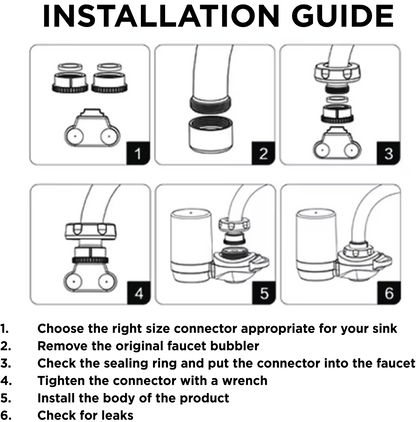 Premium Tap Water Filtration System with Ceramic